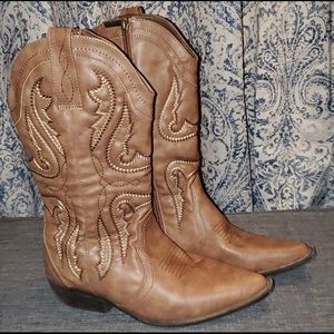 Tan Cowboy Boots Sz 7 Brand Avenue